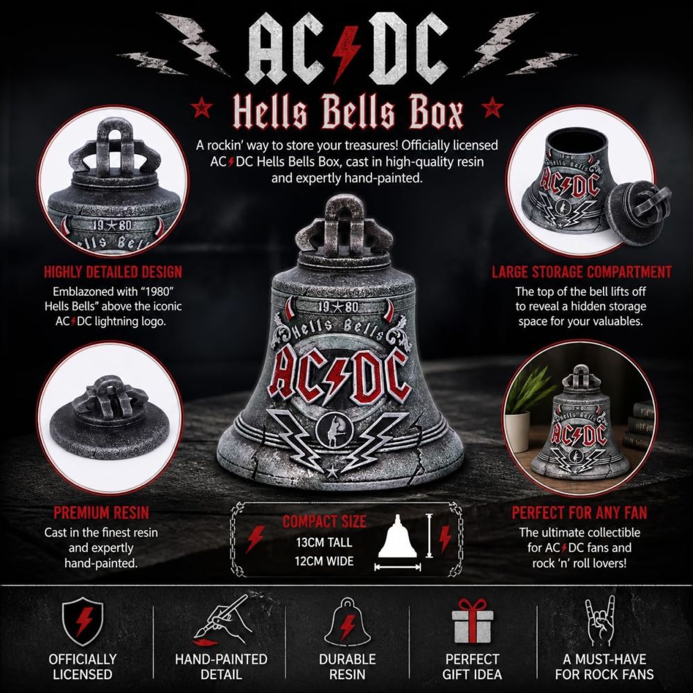 ACDC - Hells Bells Resin Box (151mm x 164mm x 152mm)