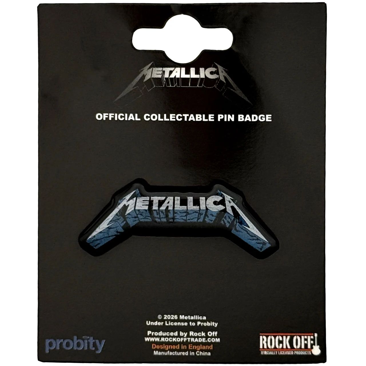 Metallica - Pin Badge () - Blue Shadow Logo