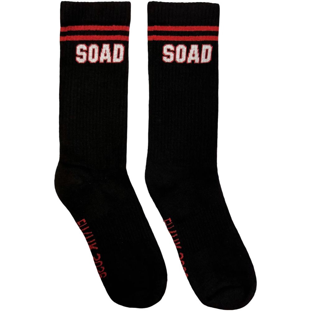 System Of A Down - Black Crew Socks (Fits Sizes 7 to 11) - Tour '26