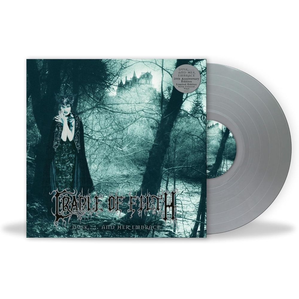 Cradle Of Filth - Dusk... And Her Embrace (Ltd. 30th Anniversary Ed. Silver vinyl reissue) - Vinyl - New