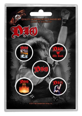 Dio - 5 x 2.5cm Button Set - We Rock
