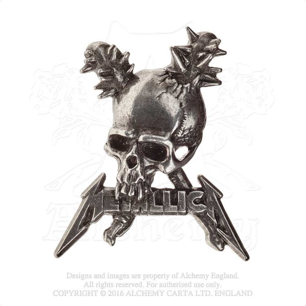 Metallica - Pewter Pin Badge - Damage Inc. (45mm x 38mm)