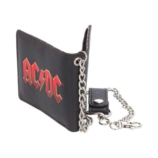 ACDC -  Logo - Bi-Fold Wallet with Chain - Leather