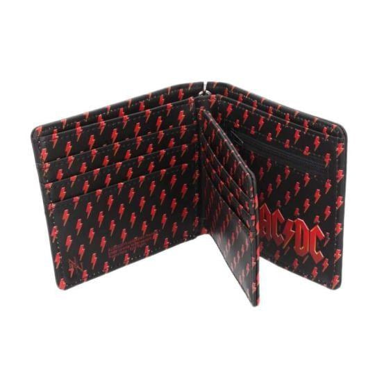 ACDC -  Logo - Bi-Fold Wallet with Chain - Leather