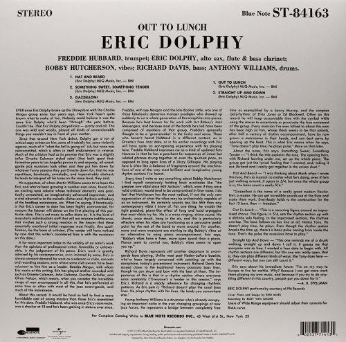 Dolphy, Eric - Out To Lunch! (2021 180g remastered reissue) - Vinyl - New