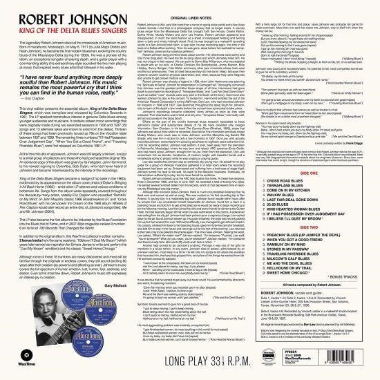 Johnson, Robert - King Of The Delta Blues Singers (Ltd. Ed. 180g Clear Vinyl) - Vinyl - New