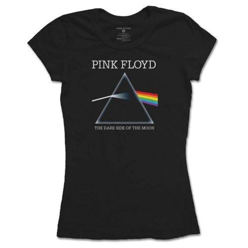 Pink Floyd - DSOTM Refract Womens Fitted Black Shirt - 100% Official Merchandise