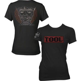 Tool - Head and Logo Womens Fitted Black Shirt - 100% Official Merchandise