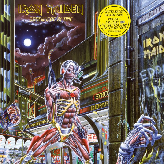 Iron Maiden - Somewhere In Time (Ltd. Ed. 2024 Yellow vinyl reissue with Exclusive 3D Future Past Tour Lenticular Print) - Vinyl - New