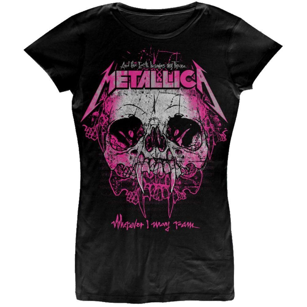 Metallica - Wherever I May Roam Womens Fitted Black Shirt