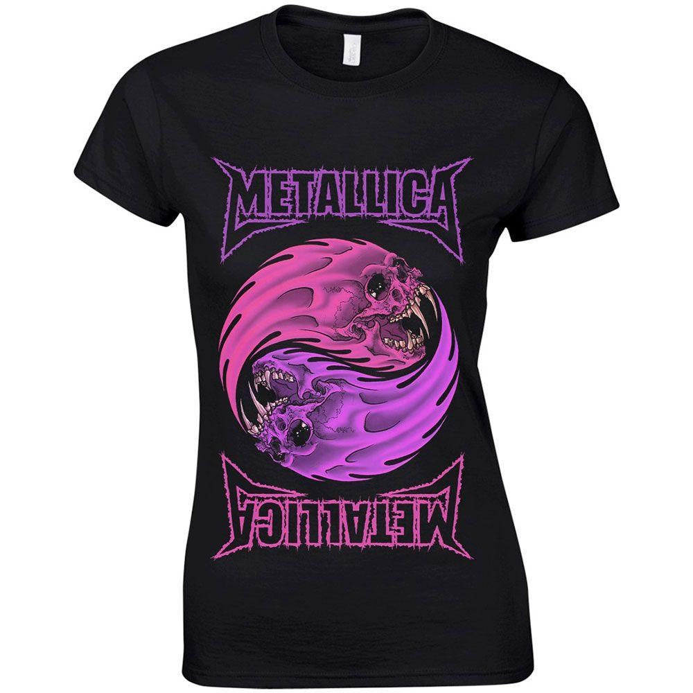 Metallica - Yin Yang Womens Fitted Black Shirt