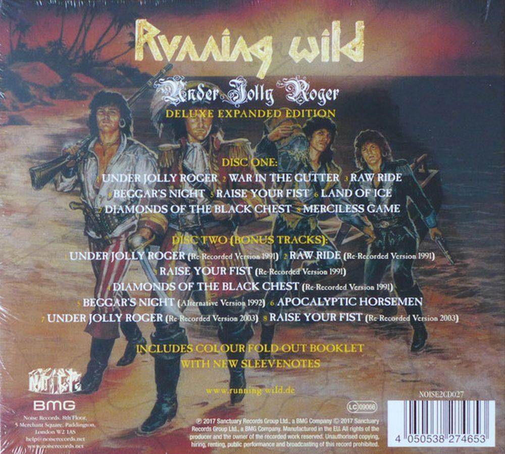 Running Wild - Under Jolly Roger (2017 2CD Reissue w. 8 bonus tracks) - CD - New
