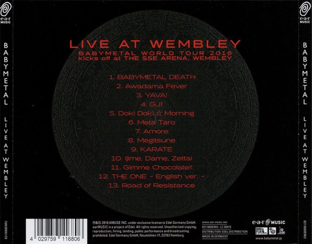 Babymetal - Live At Wembley - CD - New