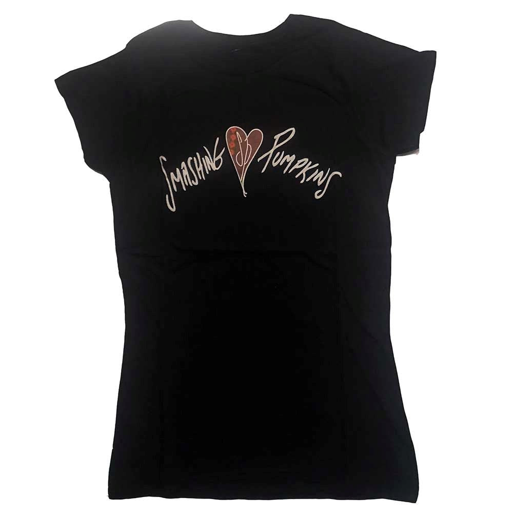 Smashing Pumpkins - Gish Heart Womens Fitted Black Shirt