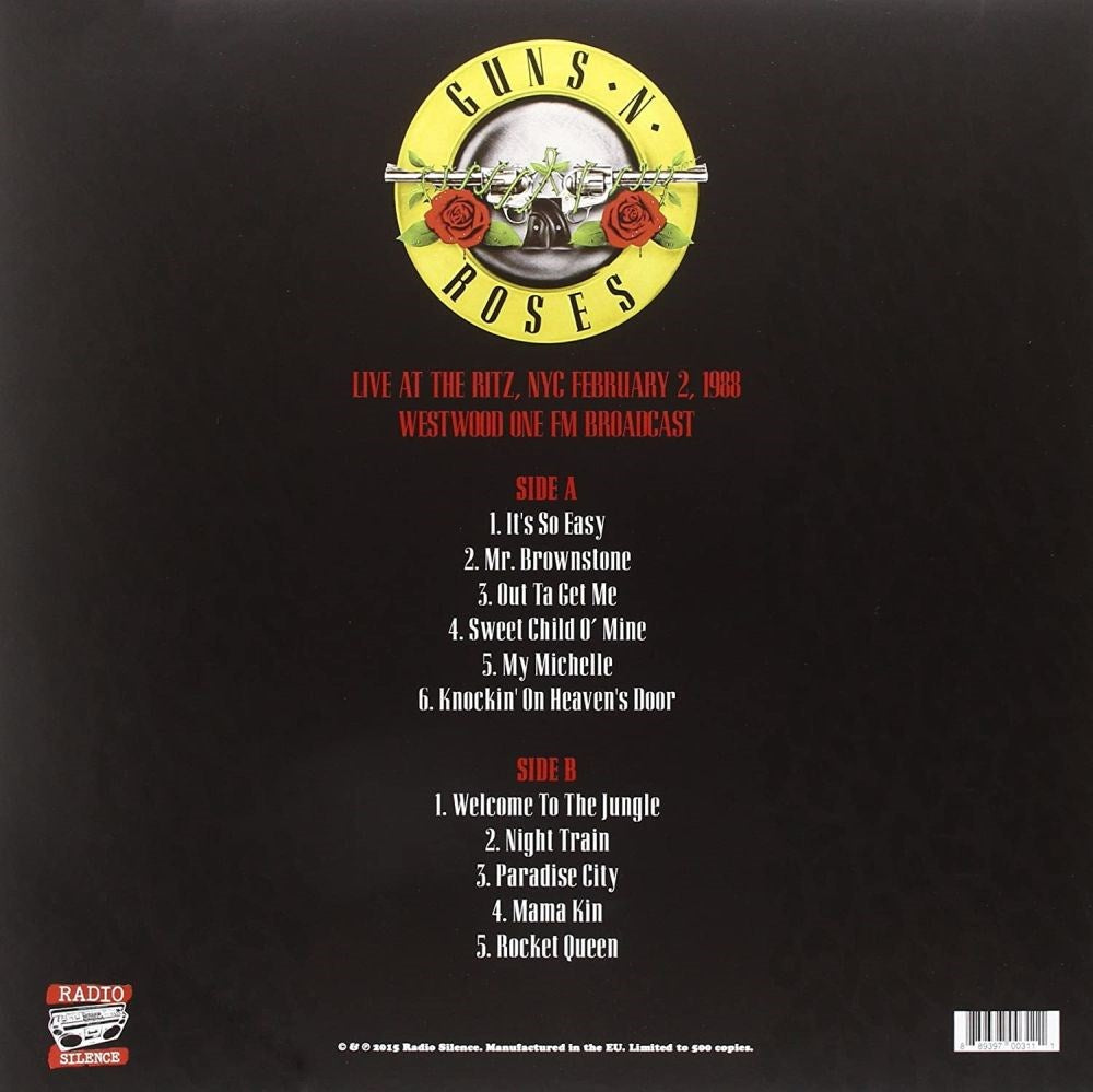 Guns N' Roses - Live At The Ritz, NYC February 2, 1988 - Westwood One FM Broadcast (Ltd. Ed. 500 copies) - Vinyl - New