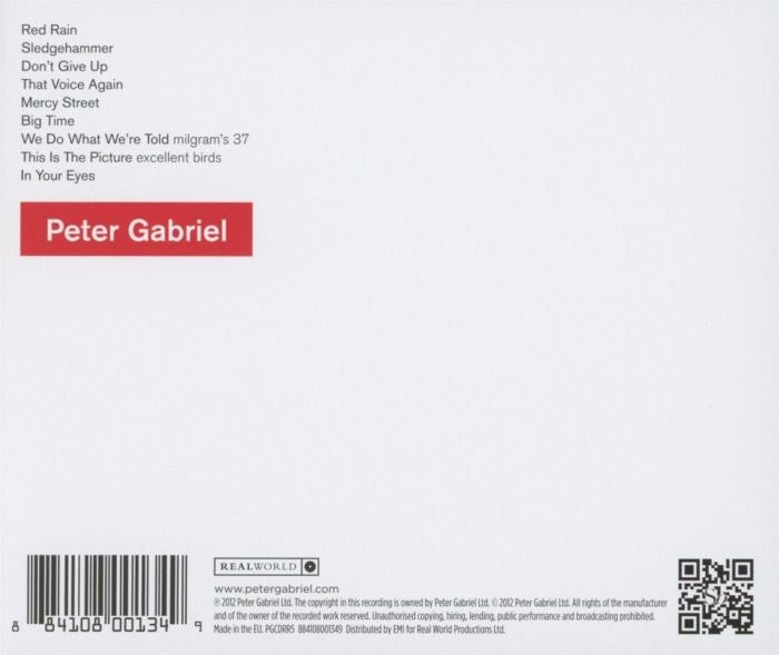 Gabriel, Peter - So (2012 remastered reissue) - CD - New