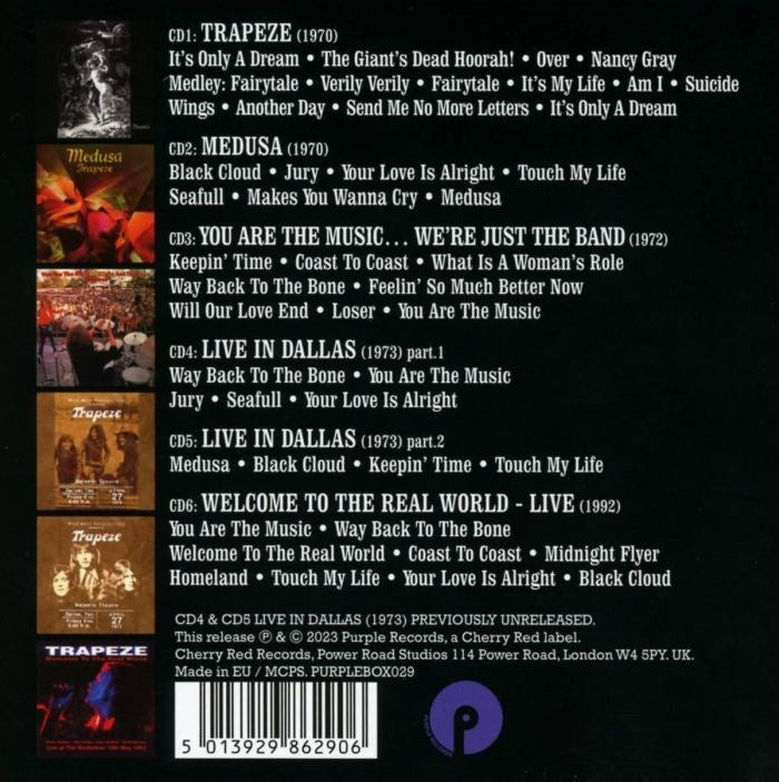 Trapeze - Don't Stop The Music: Complete Recordings Vol 1 1970-1992 (Trapeze/Medusa/You Are The Music.../Live In Dallas Pt. 1/Live In Dallas Pt. 2/Welcome To The Real World - Live (6CD Box Set) - CD - New
