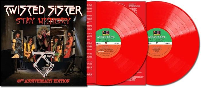 Twisted Sister - Stay Hungry: 40th Anniversary Edition (2024 2LP Blood-Red vinyl remastered gatefold reissue) - Vinyl - New