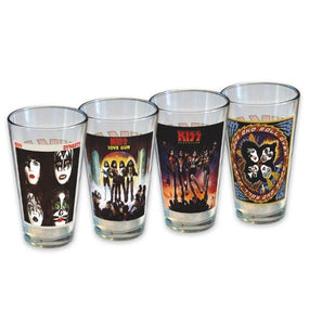 Kiss - Set of 4 x 16oz Beer Glasses