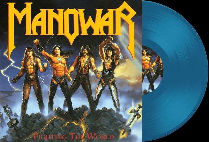 Manowar - Fighting The World (Ltd. Ed. 2024 Transparent Blue vinyl reissue) - Vinyl - New