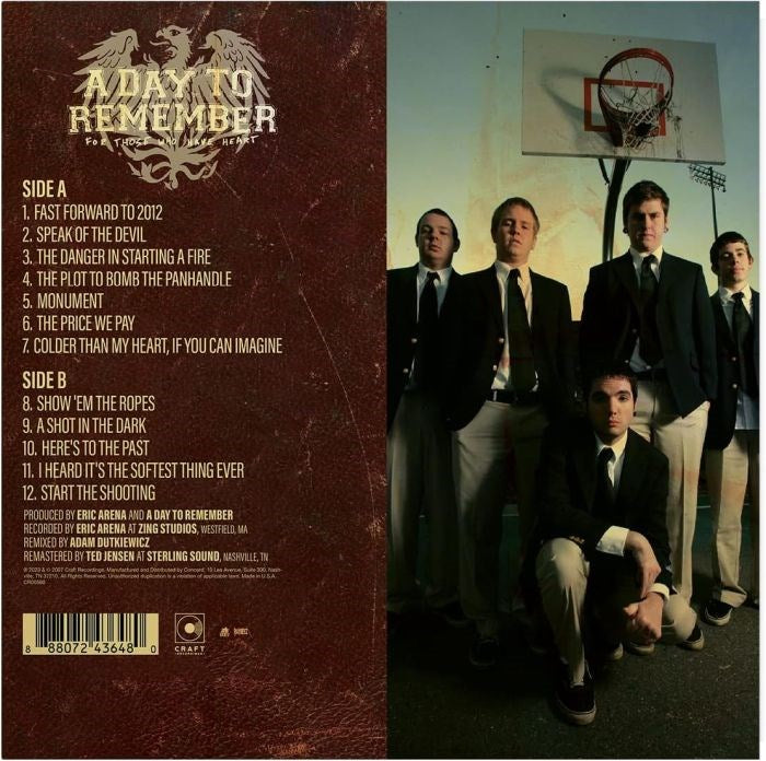 Day To Remember - For Those Who Have Heart (2023 remixed & remastered reissue) - Vinyl - New
