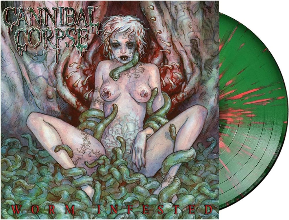Cannibal Corpse - Worm Infested (2025 12" EP Green with Red Splatter vinyl gatefold reissue) - Vinyl - New