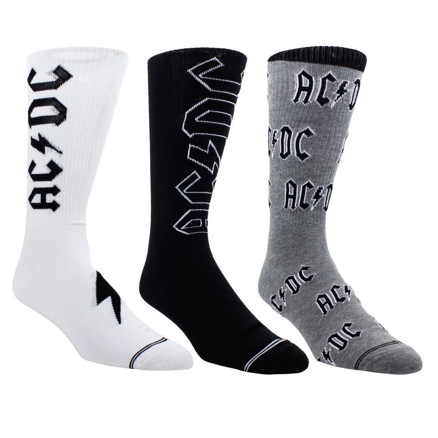 ACDC - Crew Socks (3 Pack In Gift Box)