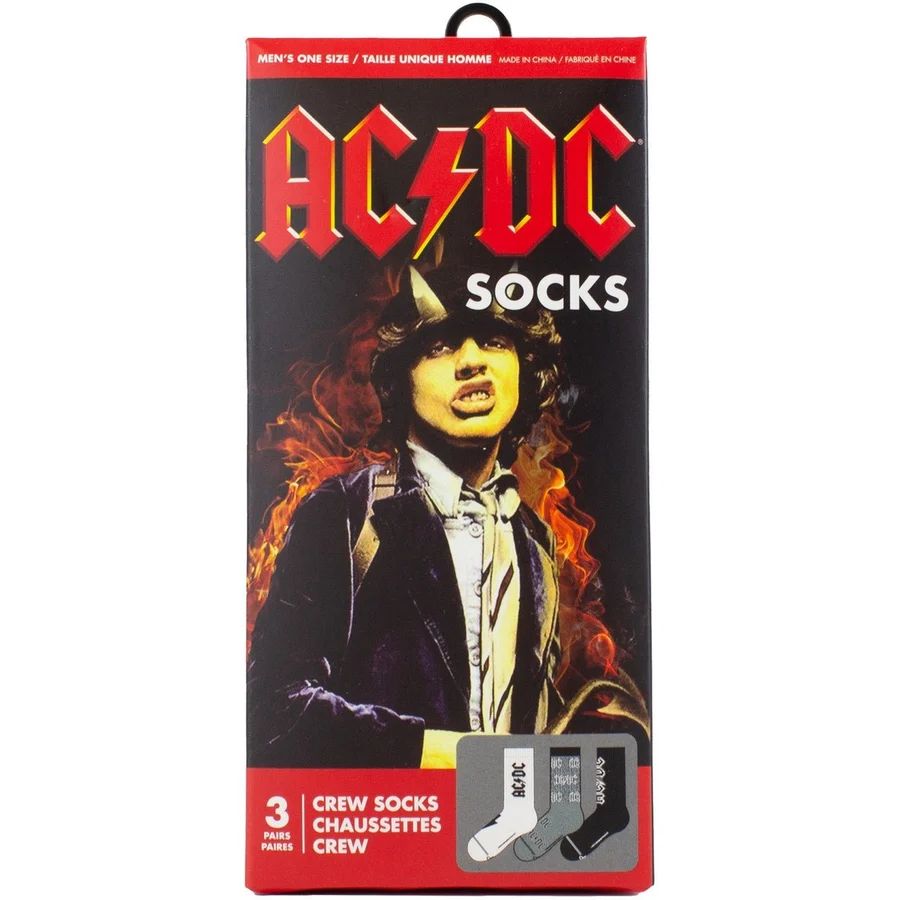 ACDC - Crew Socks (3 Pack In Gift Box)