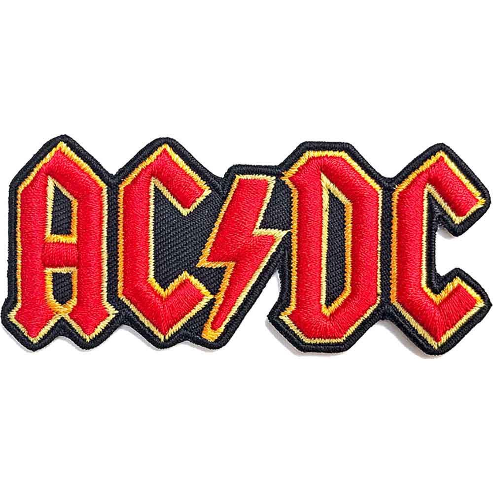 ACDC - Yellow & Red Cut-out Logo (85mm x 40mm) Sew-On Patch