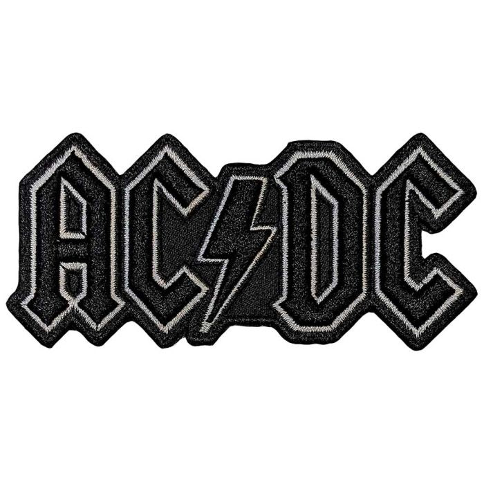 ACDC - Cut-Out Logo B&W (100mm x 50mm) Sew-On Patch