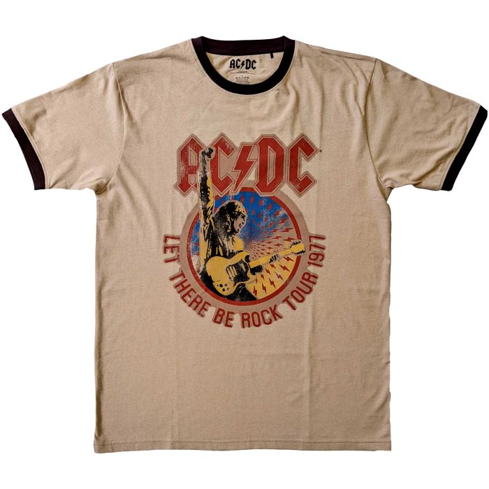 ACDC - Tour 1977 Sand Ringer Shirt