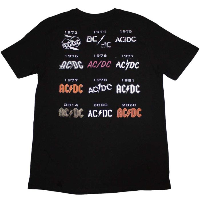 ACDC - Logo History 50th Anniversary Black Shirt