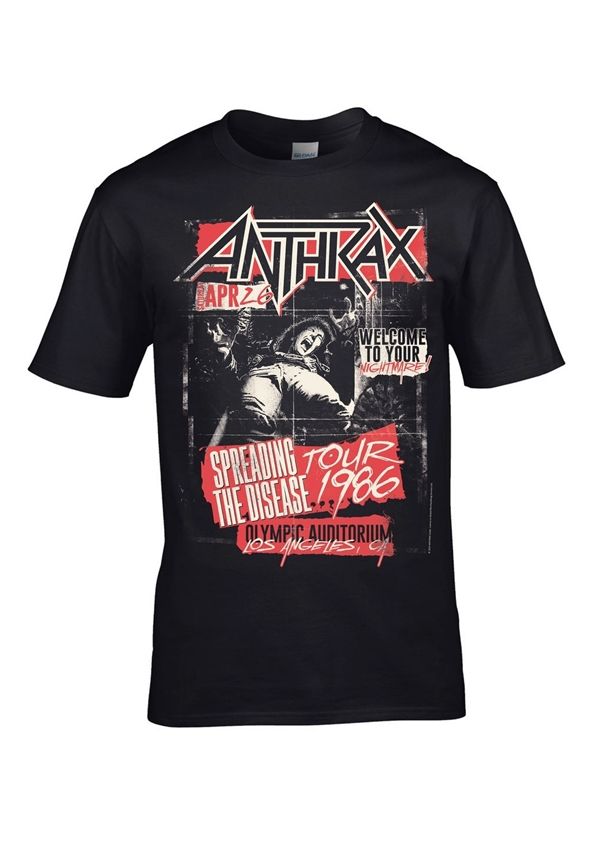 Anthrax - Spreading The Disease Tour 1986 Black Shirt - 100% Official Merchandise - COMING SOON