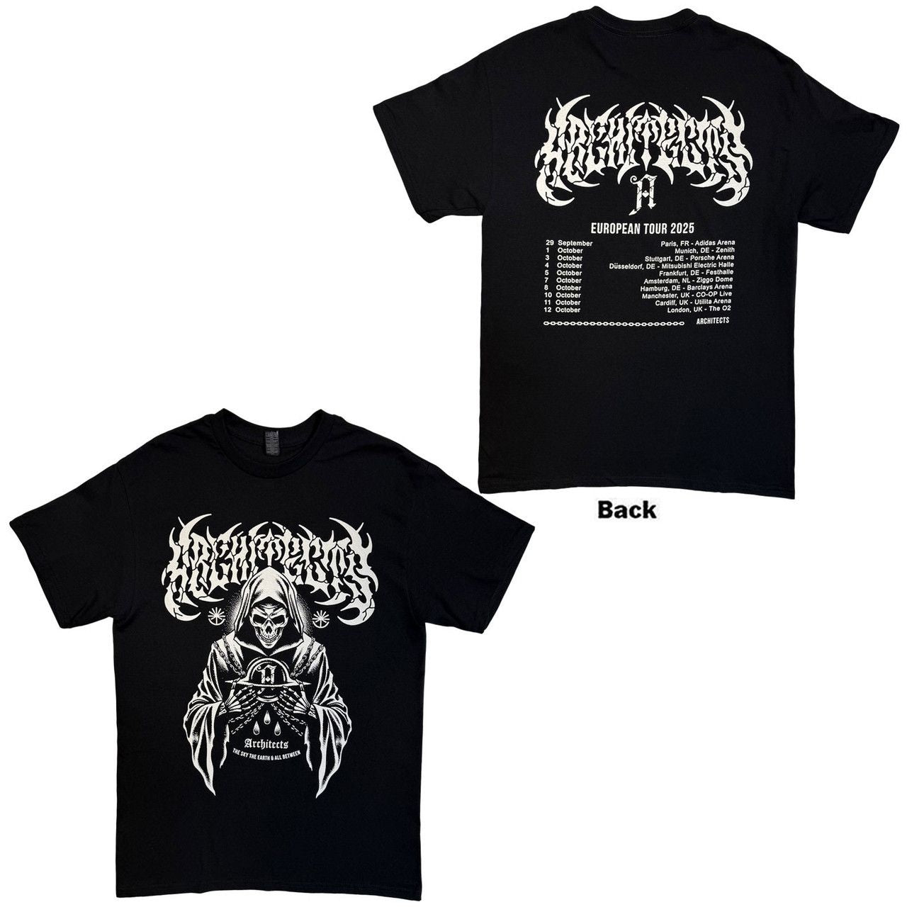 Architects - Skeleton EU Tour 2025 Black Shirt - COMING SOON