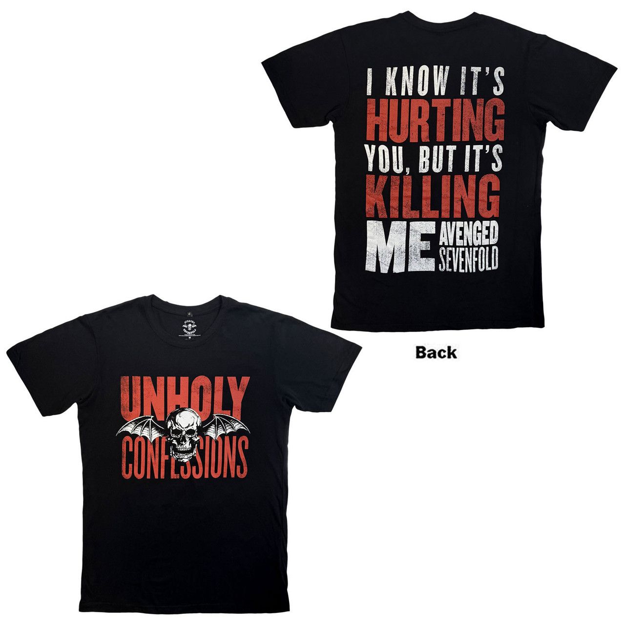 Avenged Sevenfold - Unholy Confessions (Premium Carbon Range) Black Shirt - 100% Official Merchandise - COMING SOON