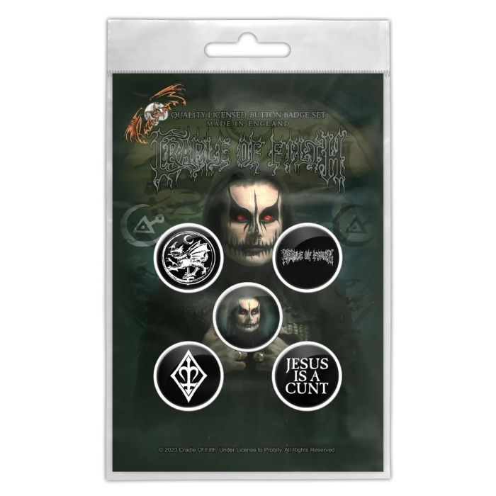 Cradle Of Filth - 5 x 2.5cm Button Set - Hammer Of The Witches