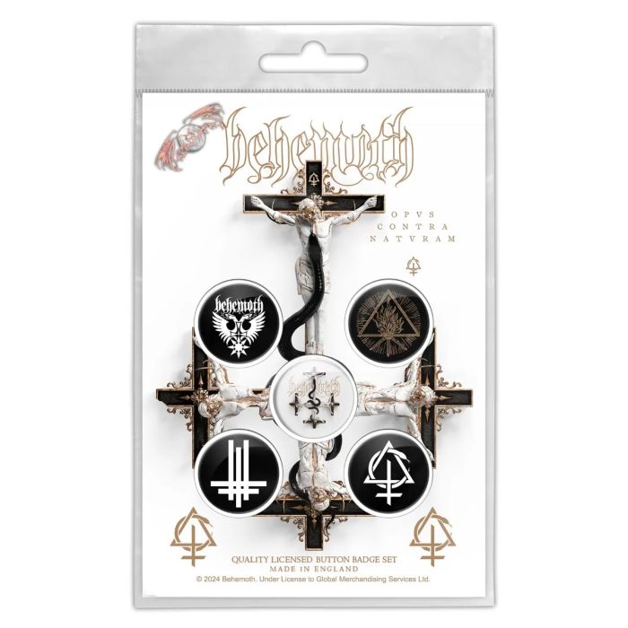 Behemoth - 5 x 2.5cm Button Set - Opvs Contra Natvram