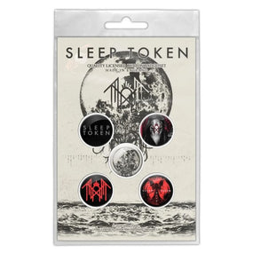 Sleep Token - 5 x 2.5cm Button Set - Take Me Back To Eden
