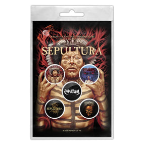 Sepultura - 5 x 2.5cm Button Set - Roots - COMING SOON