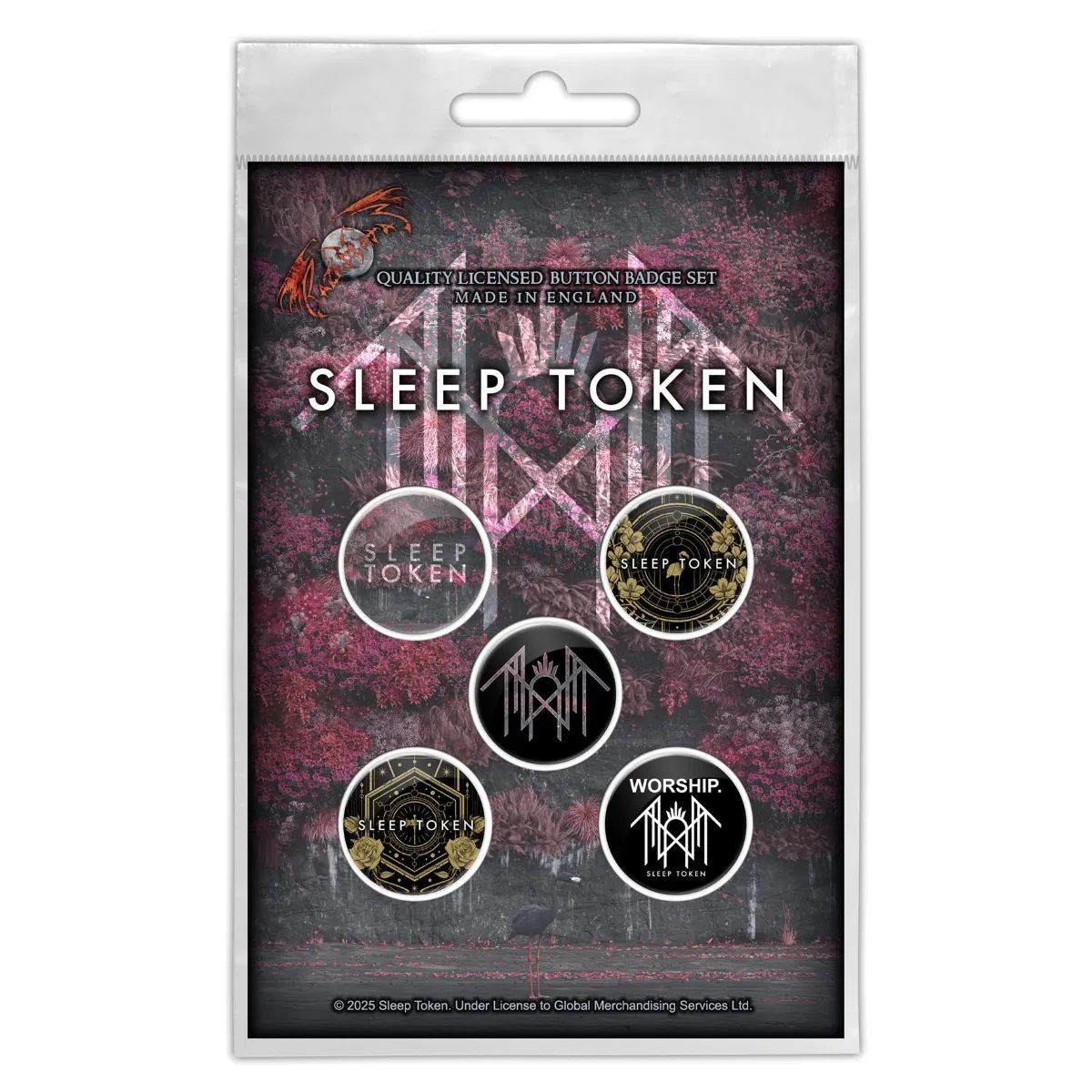 Sleep Token - 5 x 2.5cm Button Set - Even In Arcadia
