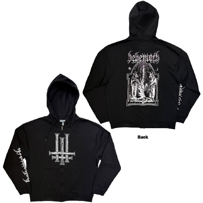 Behemoth - Zipped Black Hoodie (Crucified) - 100% Official Merchandise