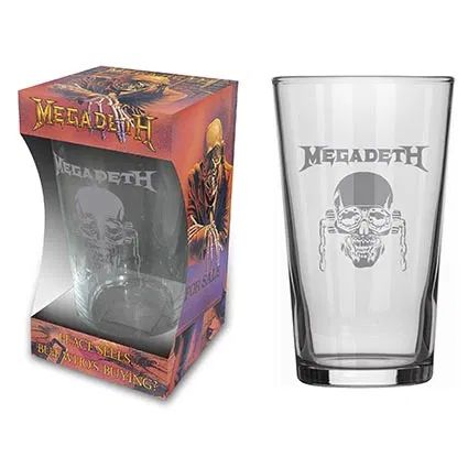 Megadeth - Beer Glass - Pint - Peace Sells