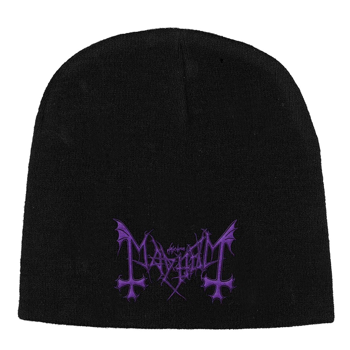 Mayhem - Knit Beanie - Embroidered - Purple Logo - COMING SOON