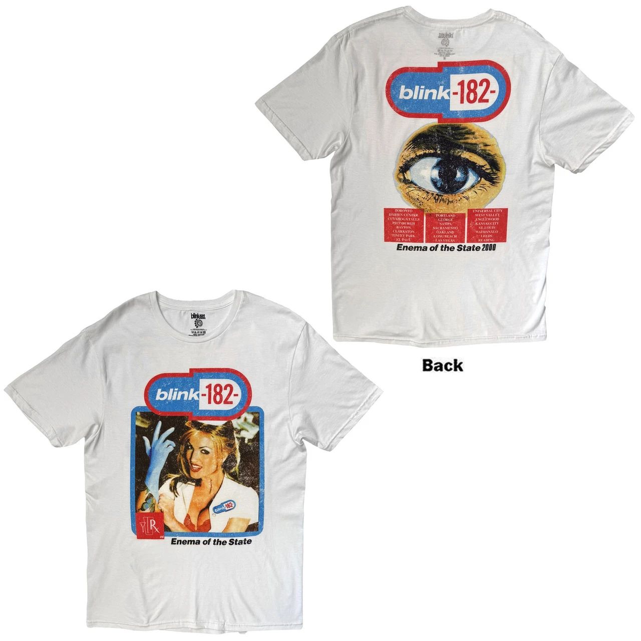 Blink 182 - Enema Of The State White Shirt - 100% Official Merchandise - COMING SOON
