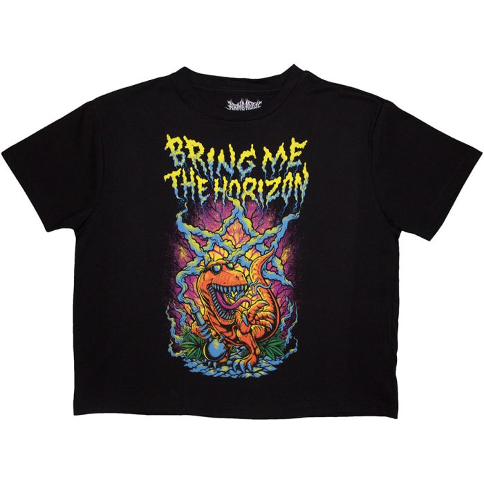 Bring Me The Horizon - Dinosaur Womens Black Crop Top