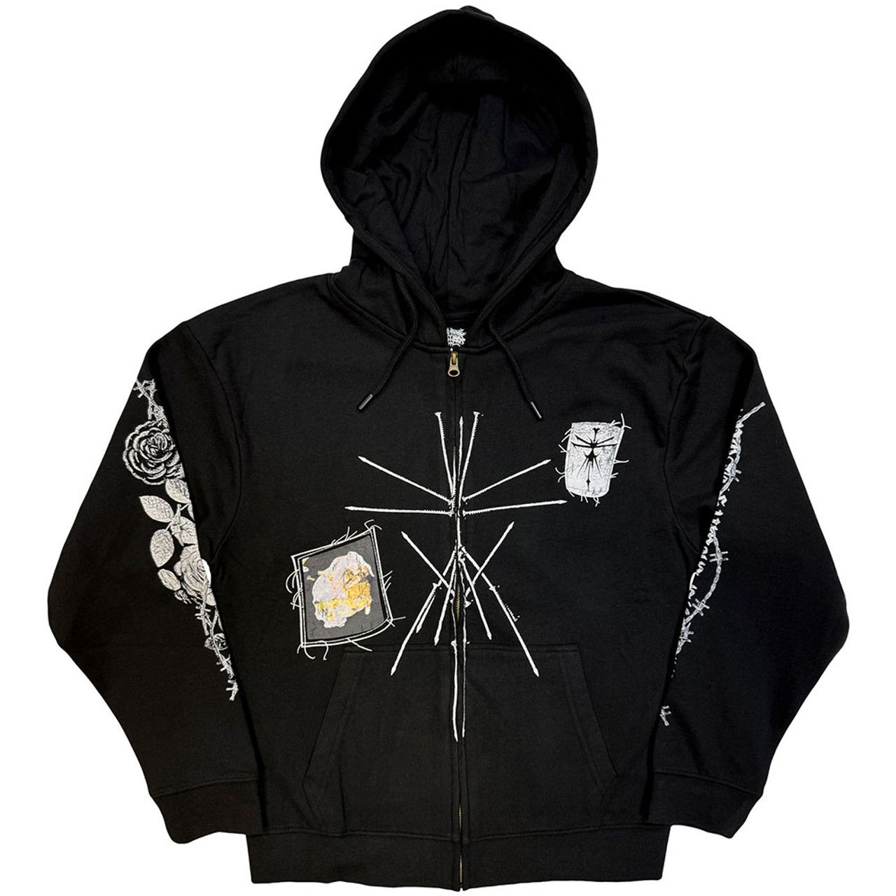 Bring Me The Horizon - Zip Black Hoodie (Nailed Symbol)