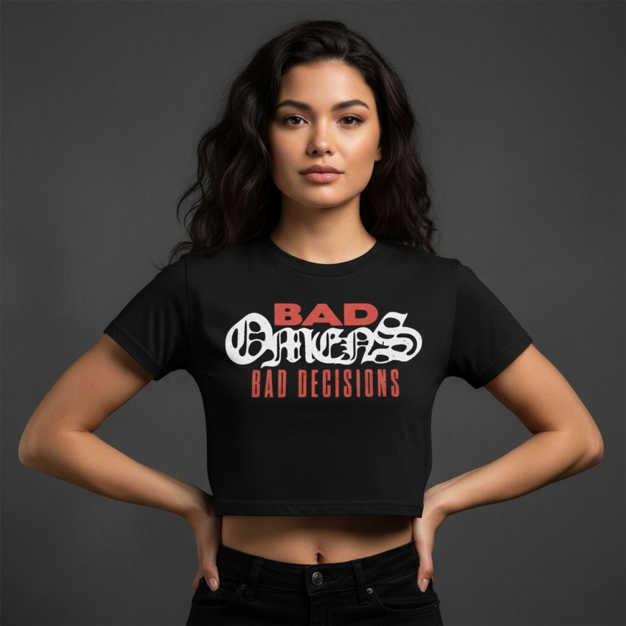 Bad Omens - Bad Decisions Womens Black Crop Top - 100% Official Merchandise - COMING SOON