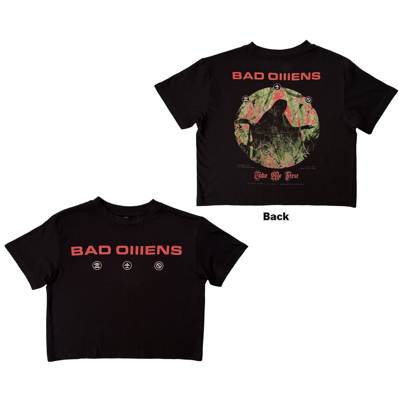 Bad Omens - Take Me First Womens Black Crop Top - 100% Official Merchandise - COMING SOON