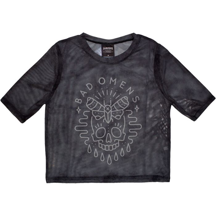 Bad Omens - Moth Womens Charcoal Mesh Crop Top