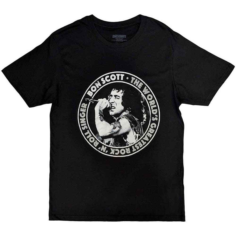 ACDC - Bon Scott World's Greatest RNR Singer Black Shirt - 100% Official Merchandise - COMING SOON
